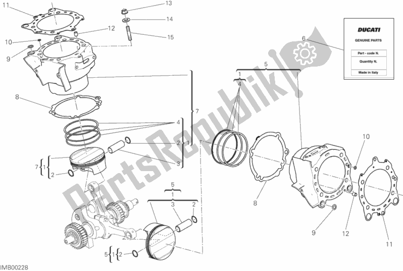 All parts for the Cylinders - Pistons of the Ducati Diavel Xdiavel S 1260 2018